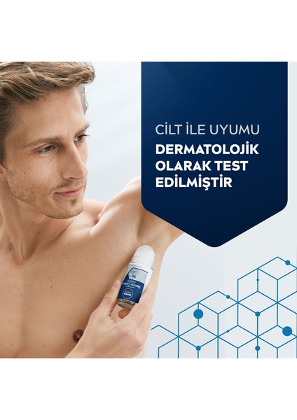 NiveabMen Erkek Roll-on Deodorant Derma Control Clinical 50ml, 96 Saat Üstün Koruma, C Vitamini