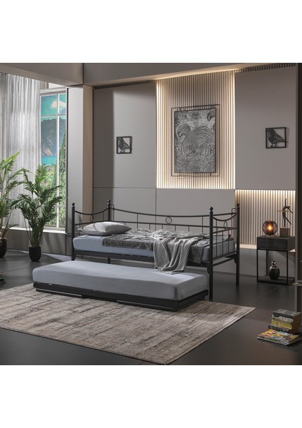 Daily Yavrulu Karyola Daybed Tek-Çift Kişilik Karyola+Yatak Seti