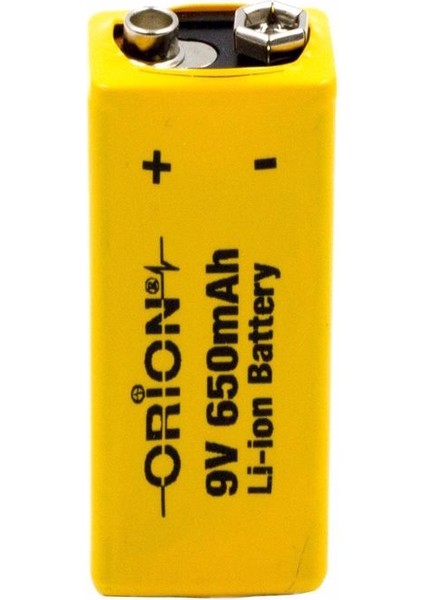 9V 650MAH Li-Ion Şarj Edilebilir Pil