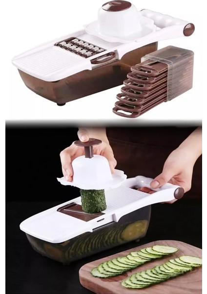 Orijinal Rende Pratik Dilimleyici 13 Parça Hazneli Sebze Patates Doğrayıcı modelleri