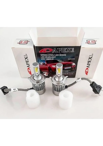 LED Xenon H27 Şimşek Etkili LED Xenon 60 W 10800 Lumen APEXİH27-15