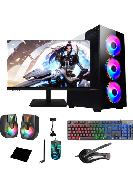 DG296 İ5-10400F 16GB Ram 512GB M2 SSD RX/550 24" Oyuncu Bilgisayar