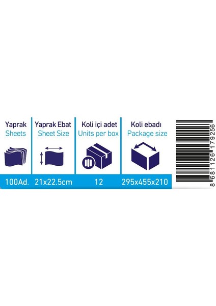 Z Havlu 100'lü 12 Paket 2 Katlı fırsatları