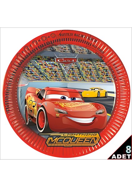 Cars 3, Karton Tabak - 23CM x 8 Adet fiyatları