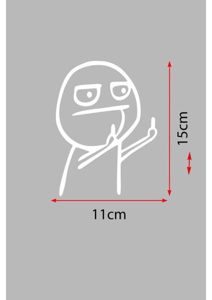 15 x 11 cm Çöp Adam Oto Sticker Araba Cam Sticker Siyah fiyatları