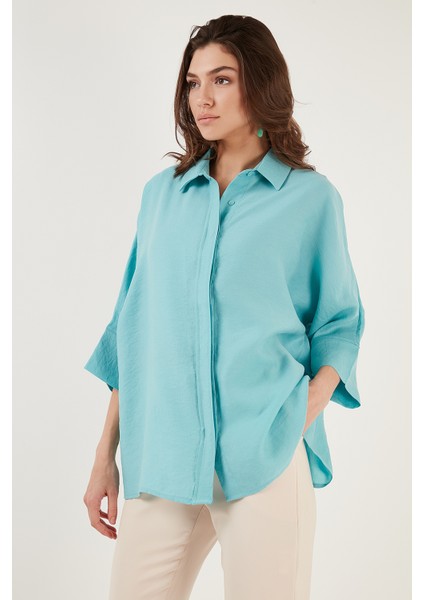 Truvakar Kol Oversize Yazlık Gömlek Bayan Gömlek 514344032