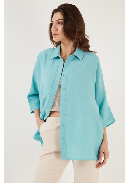 Truvakar Kol Oversize Yazlık Gömlek Bayan Gömlek 514344032