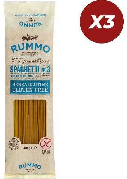 Glutensiz Spaghetti 400 gr 3 Adet