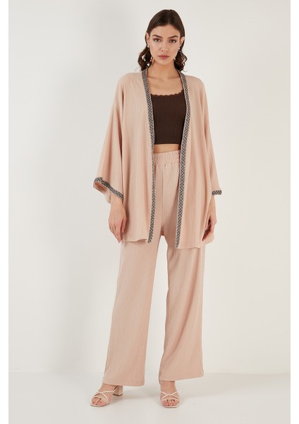 Bürümcük Rahat Kesim Geniş Kollu Uzun Kimono Hırka Bayan Hırka 6239165 fiyatları