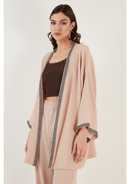 Bürümcük Rahat Kesim Geniş Kollu Uzun Kimono Hırka Bayan Hırka 6239165 modelleri