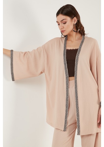 Bürümcük Rahat Kesim Geniş Kollu Uzun Kimono Hırka Bayan Hırka 6239165 fırsatları