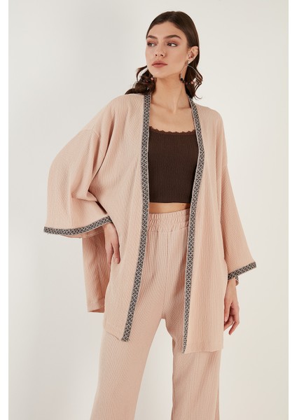 Bürümcük Rahat Kesim Geniş Kollu Uzun Kimono Hırka Bayan Hırka 6239165 indirimleri