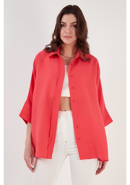 Truvakar Kol Oversize Yazlık Gömlek Bayan Gömlek 514344036