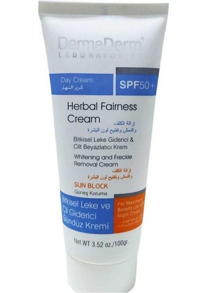 Bitkisel Krem Spf 50+ Gündüz Kremi 100 Gr