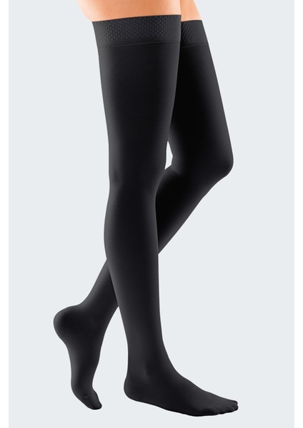 Duomed/ccl 2 Diz Üstü Açık Burun Siyah Renkli Varis Çorabı