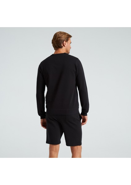 Nautıca Erkek Siyah Standart Fıt Baskılı Sweatshirt K35610T.0TB fiyatları