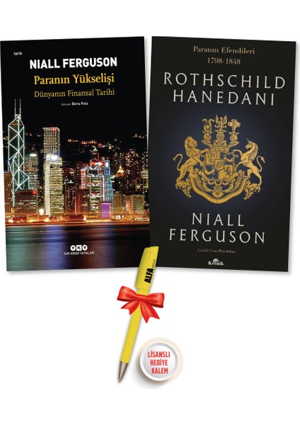 Paranın Yükselişi + Rothschild Hanedanı Paranın Efendileri (Niall Ferguson) 2 Kitap + Alfa Kalem