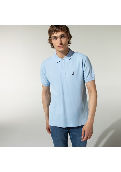 Nautıca Erkek Mavi Classic Fıt Kısa Kollu Polo K35000T.4FS