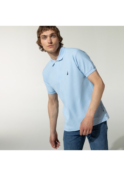 Nautıca Erkek Mavi Classic Fıt Kısa Kollu Polo K35000T.4FS fırsatları
