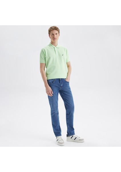 Erkek Yeşil Classic Fıt Kısa Kollu Polo K35000T.3RX