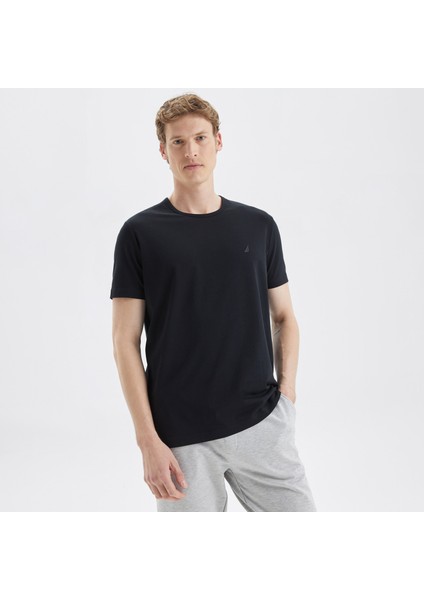 Nautıca Erkek Siyah Kısa Kollu T-Shırt V35009T.0TB