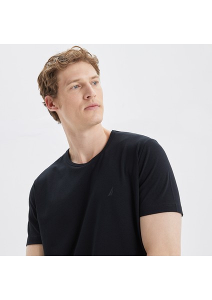 Nautıca Erkek Siyah Kısa Kollu T-Shırt V35009T.0TB fırsatları