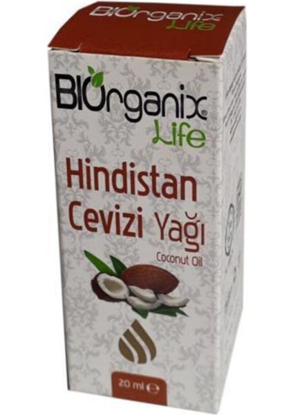 Biorganix Life Organik Hindistan Cevizi Yağı 20 ml Şişede