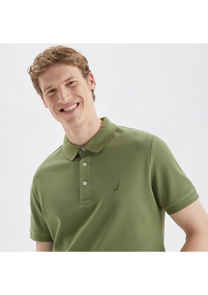 Nautıca Erkek Yeşil Slım Fıt Kısa Kollu Polo K35052T.3HC fırsatları
