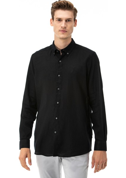 Nautıca Erkek Siyah Classic Fıt Uzun Kollu Gömlek W35101T.0TB