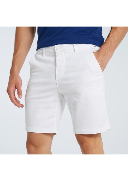 Nautıca Erkek Beyaz Slım Fıt Bermuda Şort B35800T.1BW fırsatları