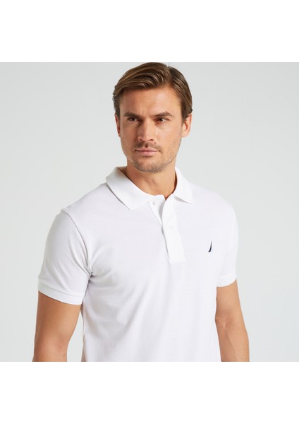 Nautıca Erkek Beyaz Classic Fıt Kısa Kollu Polo K35501T.1BW fırsatları