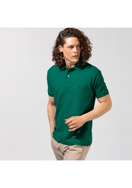 Erkek Yeşil Classic Fıt Kısa Kollu Polo K35000T.3SC fiyatları