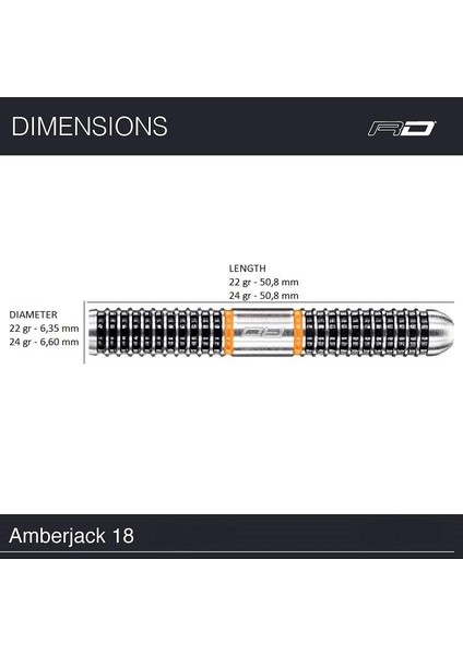 Amberjack 18 % 90 Tungsten Çelik Uçlu Dart Oku modelleri