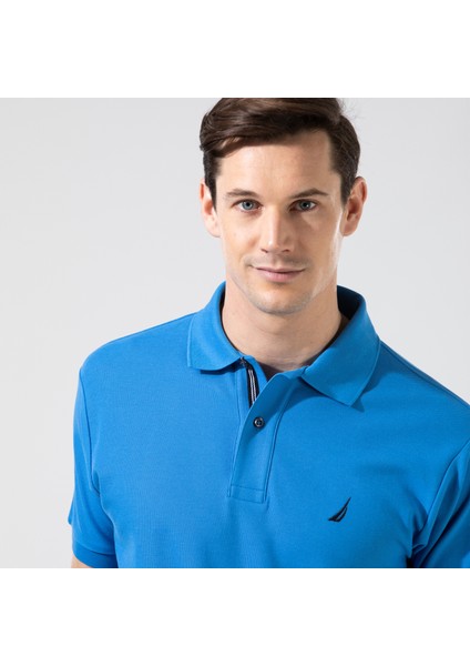 Nautıca Erkek Mavi Classic Fıt Kısa Kollu Polo K35000T.4CM fırsatları