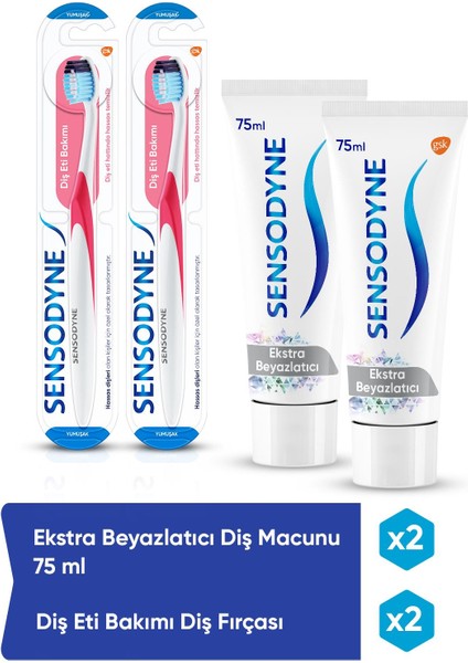 Ekstra + Diş Eti Bakımı Diş Fırçası x 2 Set