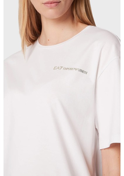 Pamuk Karışımlı Bisiklet Yaka Regular Fit T Shirt Bayan T Shirt 6LTT09 Tjgcz 0100 fırsatları
