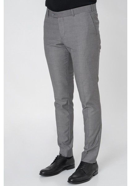 Utrecht Extra Slim Fit Düz Kumaş Pantolon Gri