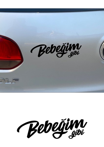 Bebeğim Gibi Araba Motorsiklet Kask Laptop Sticker 17X5 cm