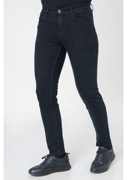 White Stone Apeldoorn Slim Fit J2306 Pamuklu Likralı 5 Cep Jean Pantolon Blue Black