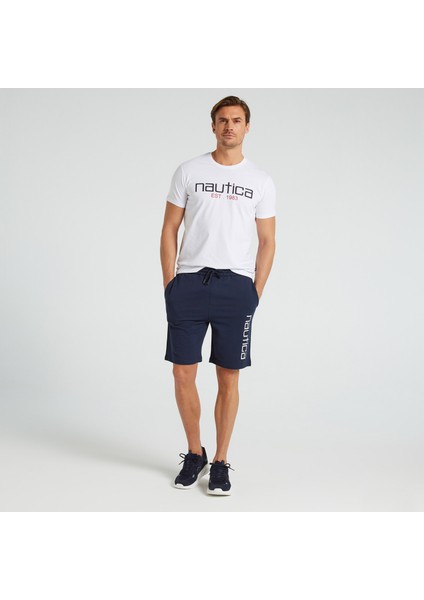 Nautıca Erkek Lacivert Baskılı Standart Fıt Şort K35621T.4NV