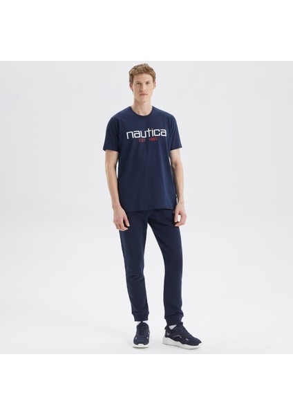 Nautıca Erkek Lacivert Standart Fıt Desenli Kısa Kollu T-Shırt V35527T.4NV modelleri