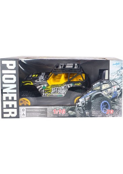 Pioneer Rc 1:16 Uzaktan Kumandalı Şarjlı Off Road Sarı Araba