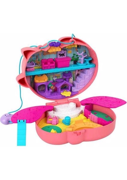 Polly Pocket Çanta Olabilen Micro Oyun Setleri Cuddy Cat HGT16