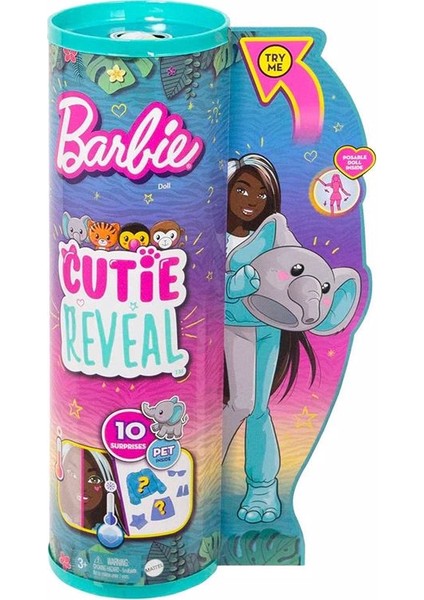 Cutie Reveal Bebekler Barbie Tropikal Orman Serisi Fil HKP98 fiyatları