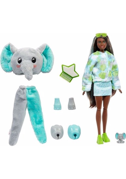 Cutie Reveal Bebekler Barbie Tropikal Orman Serisi Fil HKP98 modelleri