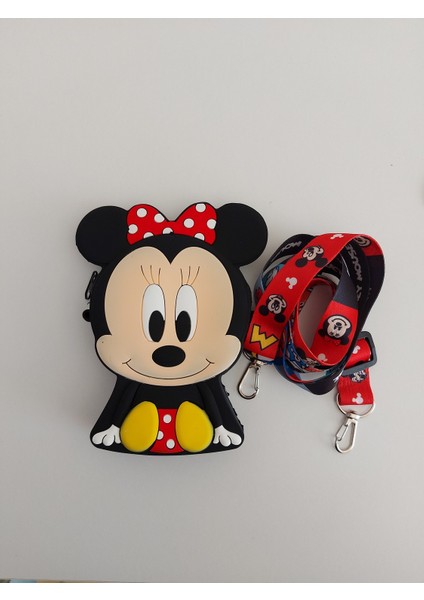 Minnie Mouse Silikon Cüzdan Çanta