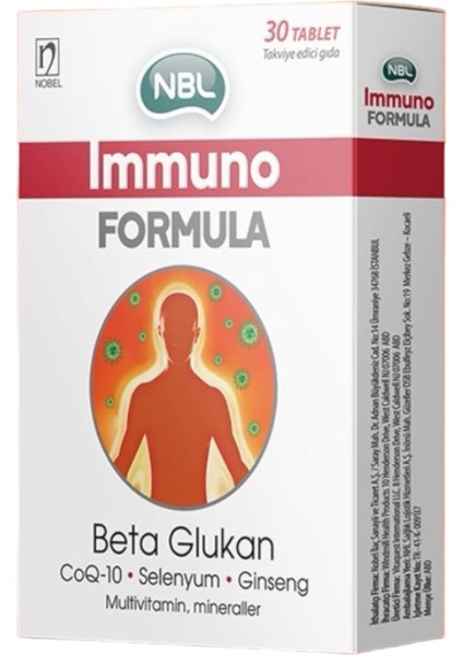 Immuno Formula Selenyum ve Beta Glukan İçeren Takviye Edici Gıda