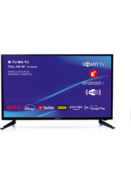 40" 101 Ekran Uydu Alıcılı FULL HD Android Smart LED TV