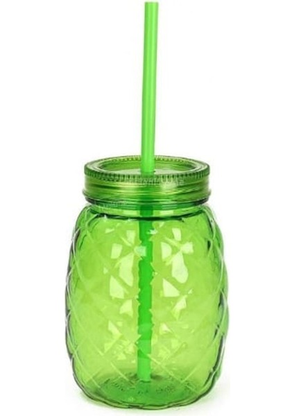 Ananas Pipetli Bardak Meşrubat Bardağı 650 ml