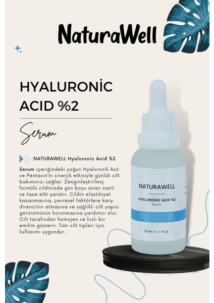 Naturawell Hyaluronik Asit Serum Yoğun Ne mlendirici 30 ml